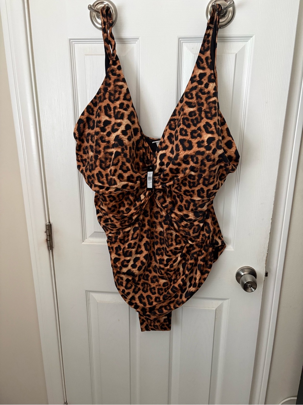Avenue Leopard Print One-Piece Swimsuit - Brown/Black